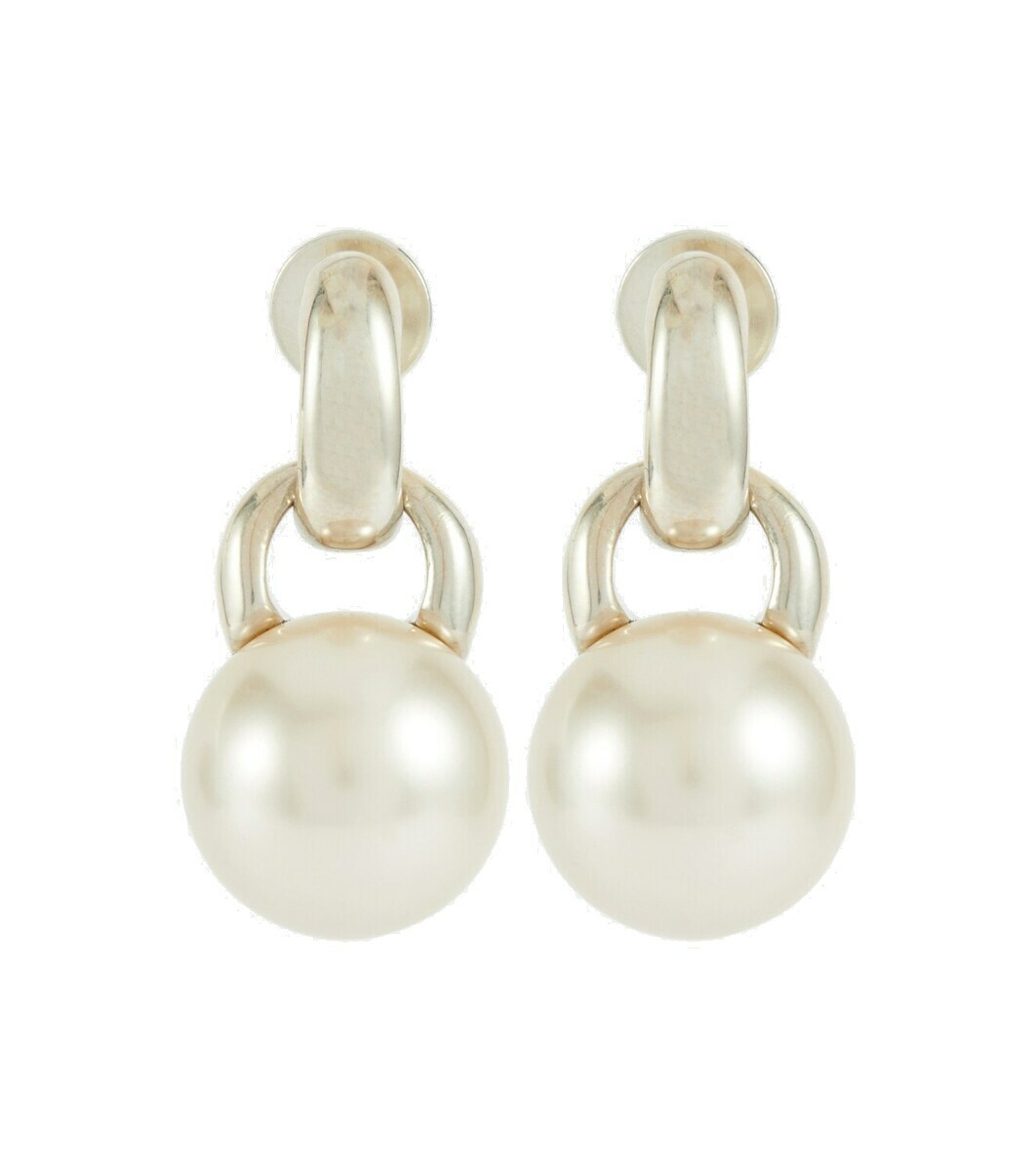 Sophie Buhai Everyday sterling silver and crystal pearl drop earrings ...