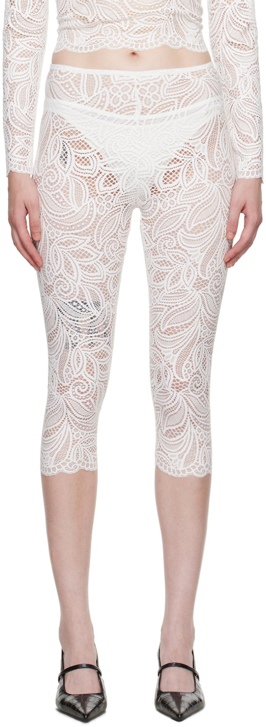 Beaufille White Cassia Capri Leggings