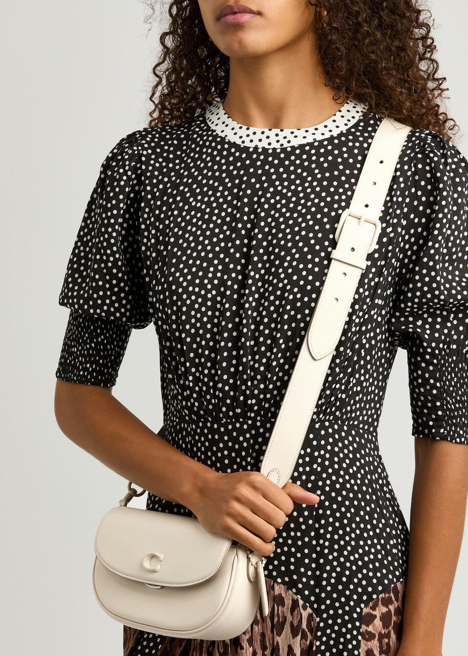 Coach Emmy 23 Leather Saddle bag - White - One Size Coach