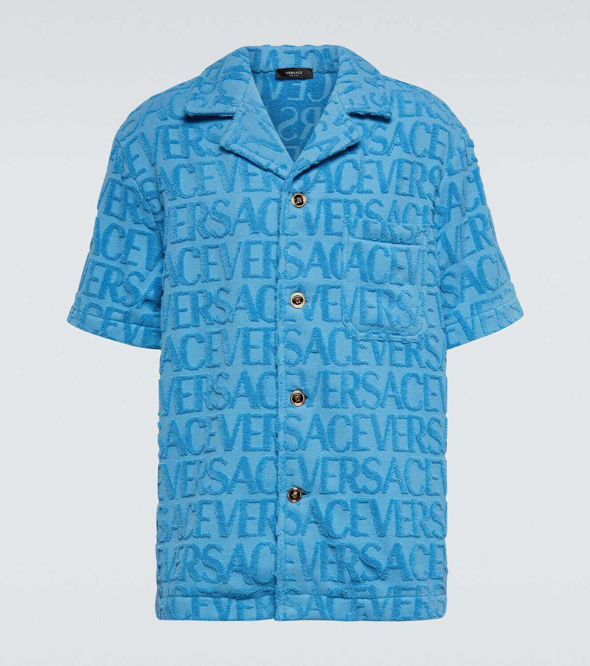 Versace Logo cotton terry shirt