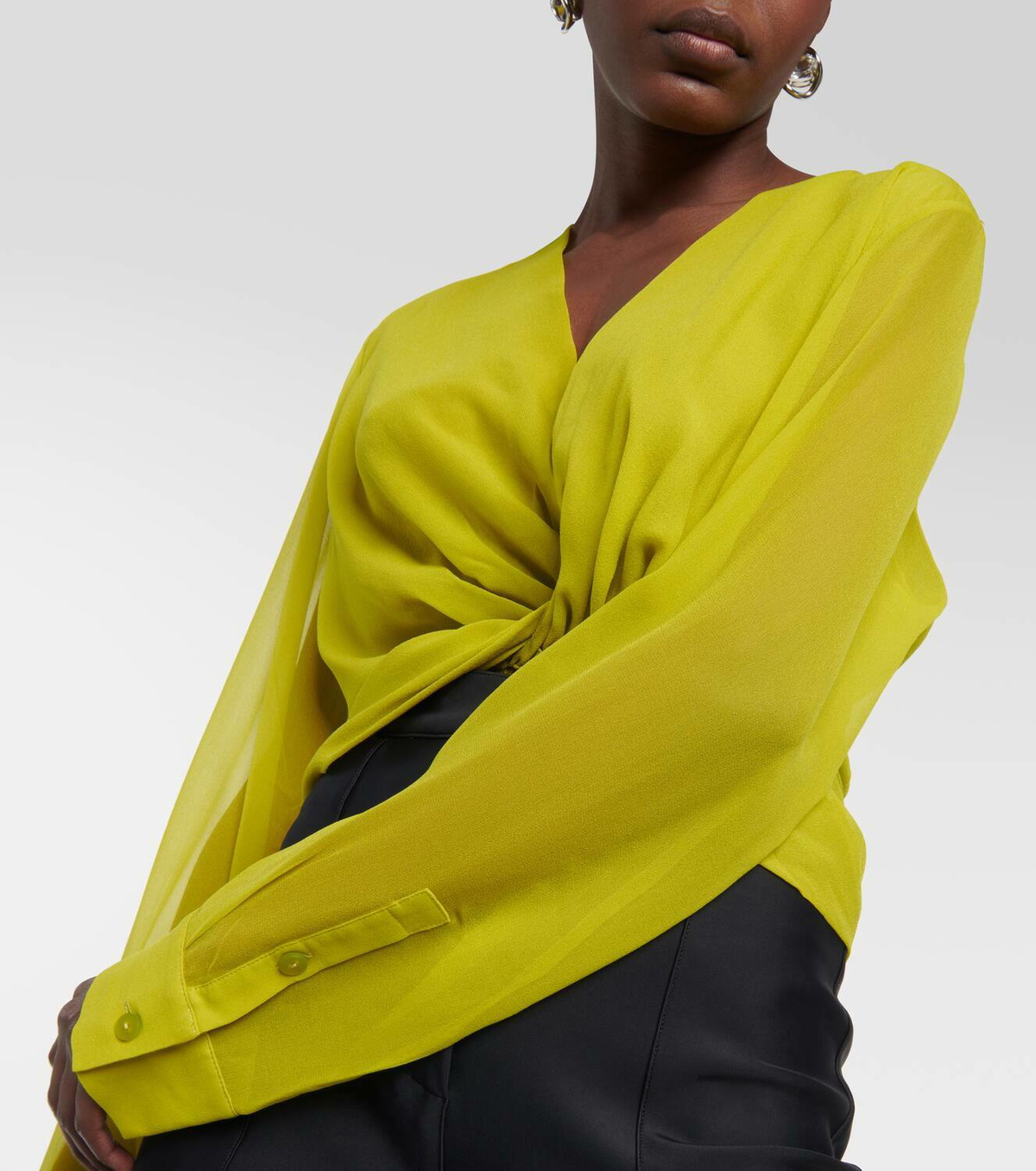 Christopher Esber Springs silk georgette blouse