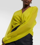 Christopher Esber Springs silk georgette blouse