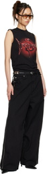 LU'U DAN Black Side Zip Jeans