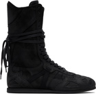 Ann Demeulemeester Black Palne High-Top Boxing Sneakers