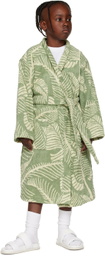 OAS Kids Green Banana Leaf Bathrobe