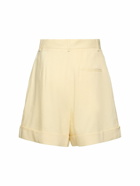 THE ANDAMANE Rina High Waist Linen Blend Shorts