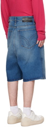 AMI Alexandre Mattiussi Blue Alex Denim Shorts