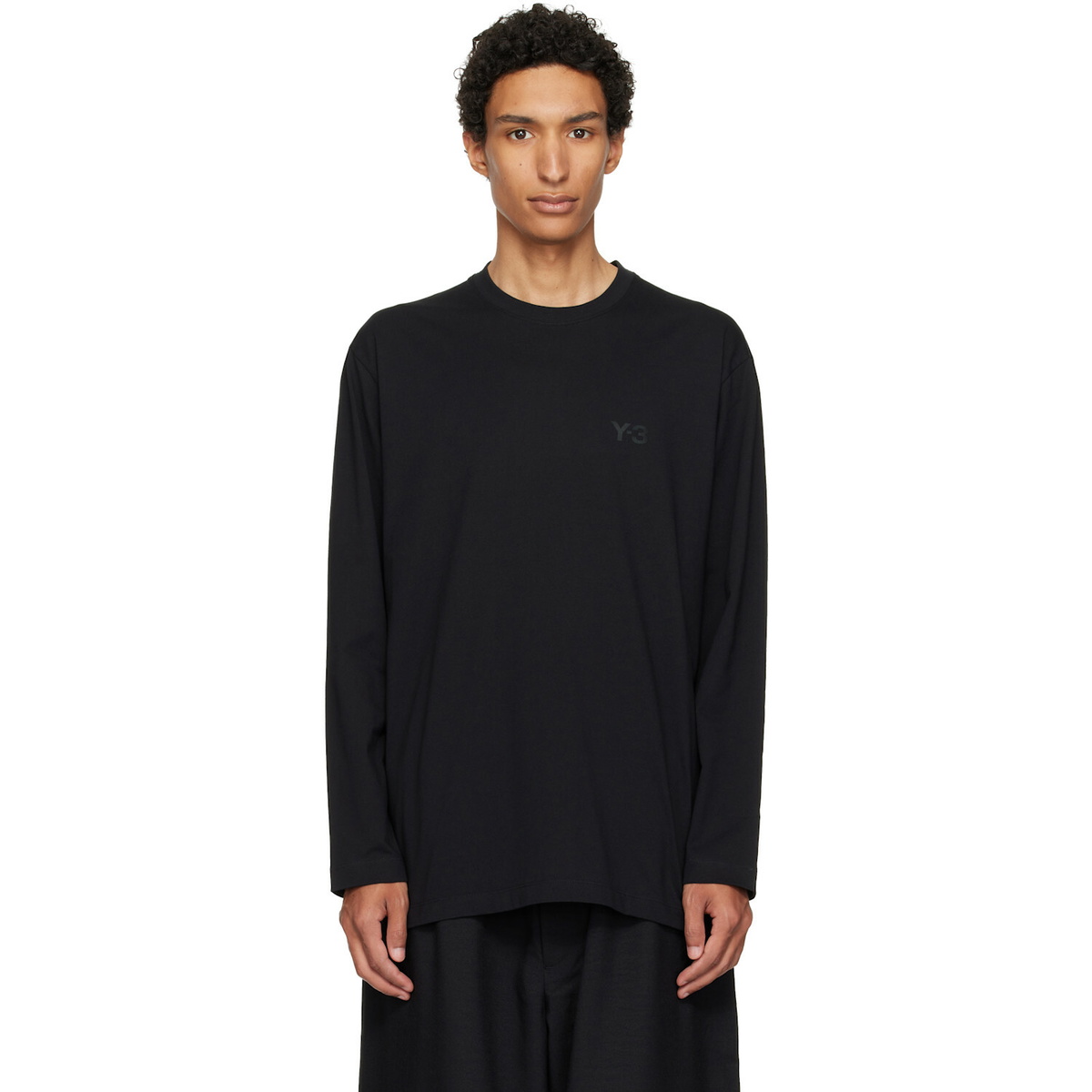 Y-3 Black Logo Long Sleeve T-shirt