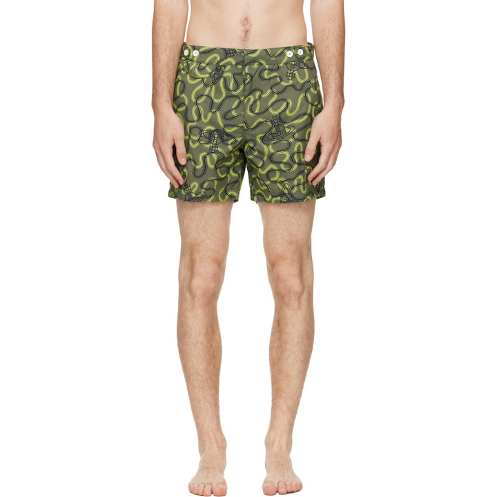 Photo: Vivienne Westwood Khaki Classic Boxer Swim Shorts