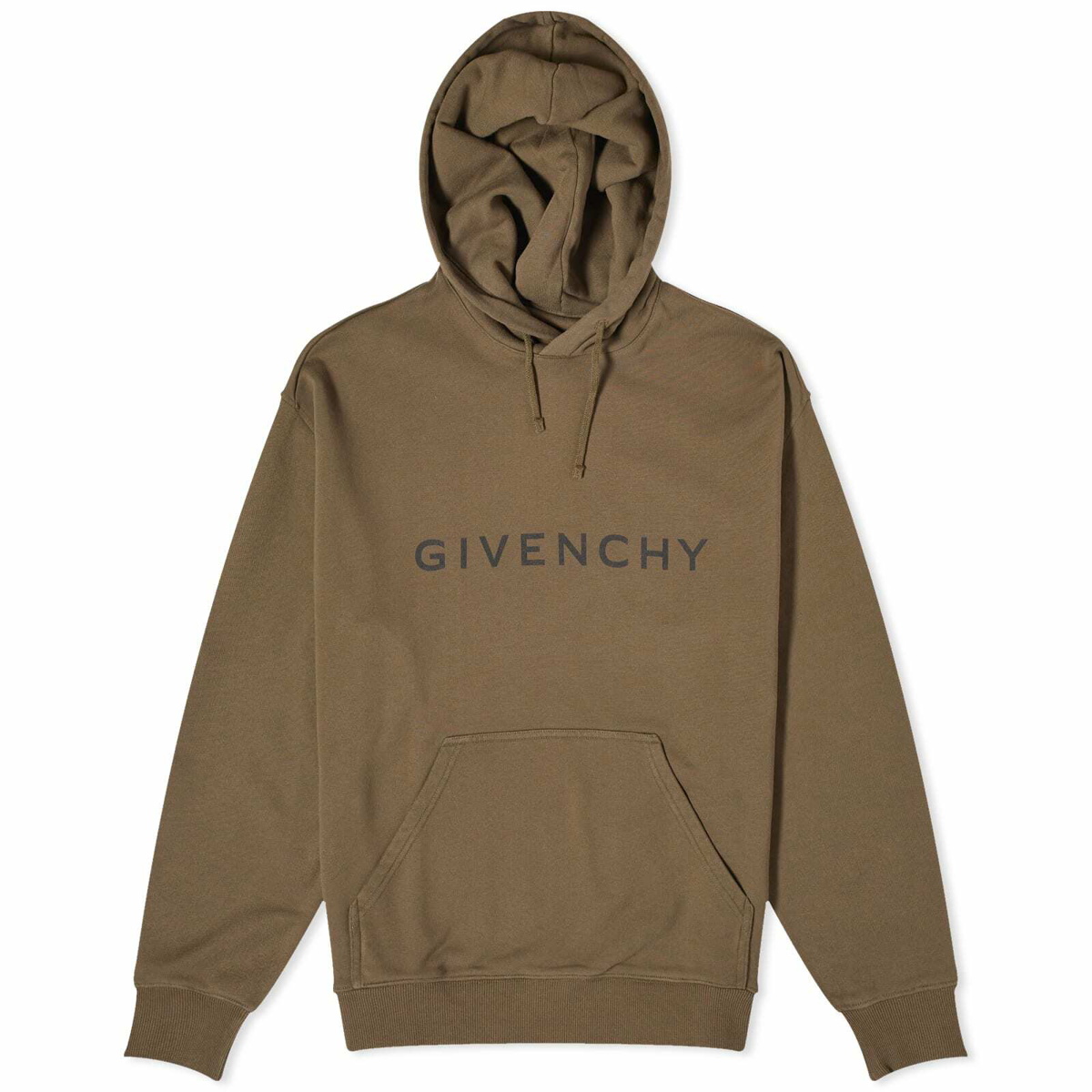 Photo: Givenchy Men's Archetype Logo Hoodie in Khaki