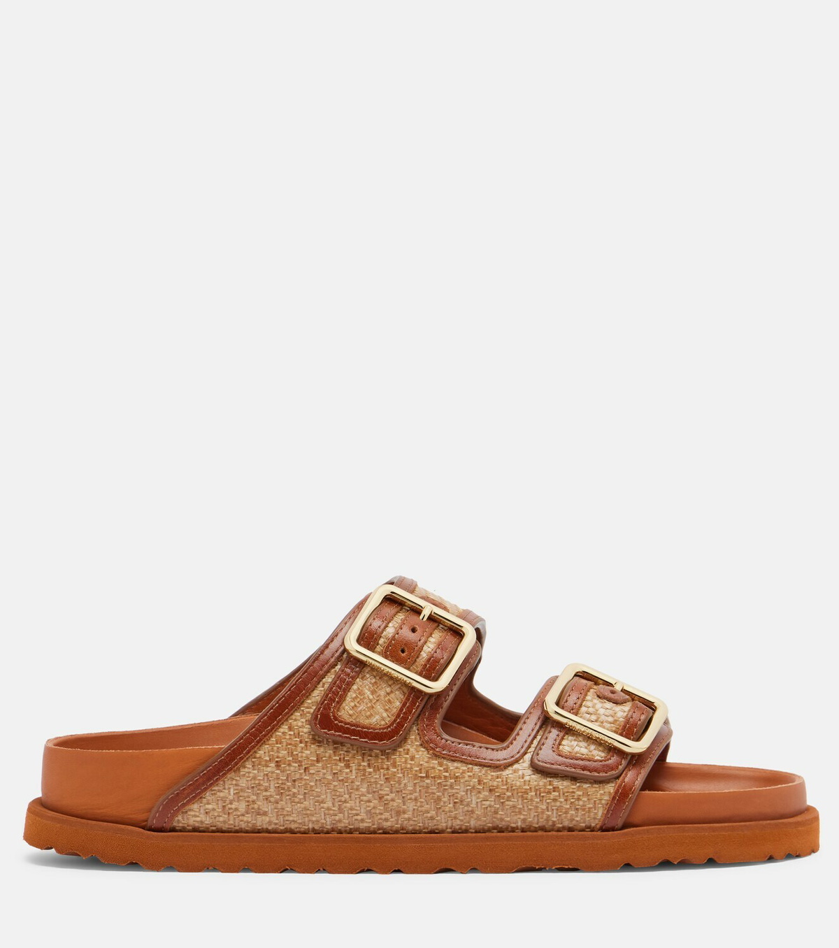 Birkenstock 1774 Arizona leather-trimmed woven sandals