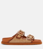 Birkenstock 1774 Arizona leather-trimmed woven sandals