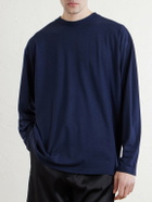 ATON - Wool Long-Sleeved T-Shirt - Blue