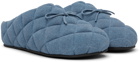 Abra Blue Quilted Slippers