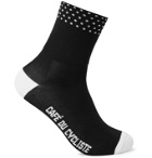 Cafe du Cycliste - Polka-Dot Stretch-Knit Cycling Socks - Black