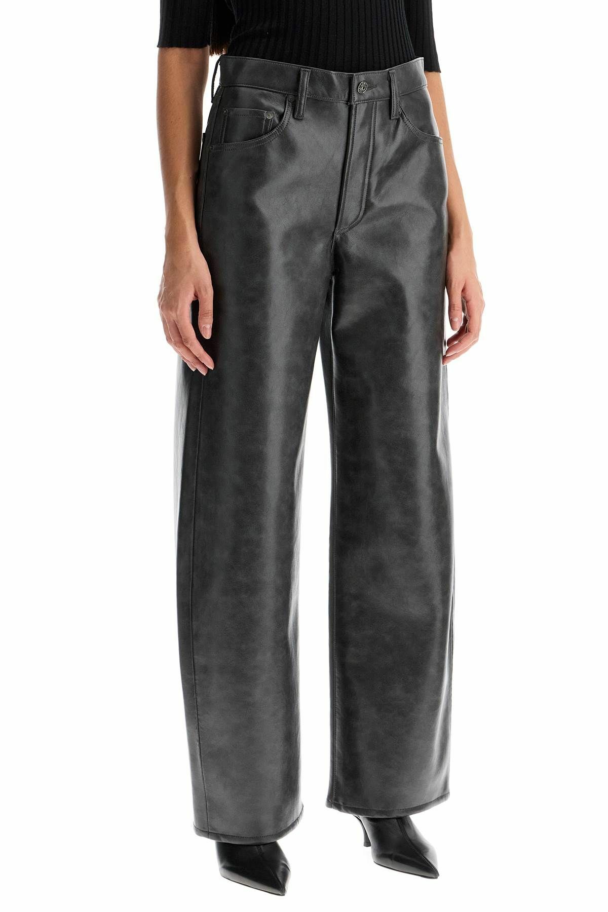 AGOLDE recycled leather pants Grey