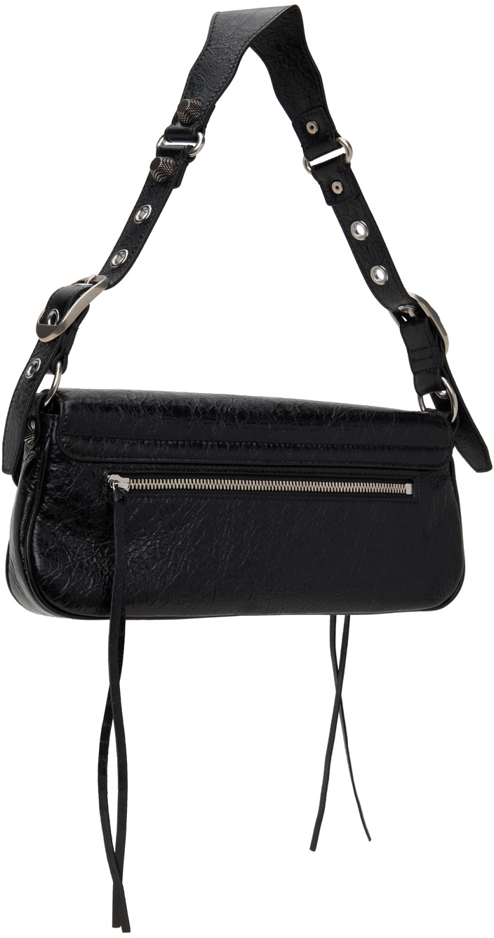ショルダーバッグ・ポシェット BALENCIAGA LE CAGOLE SMALL SLING BAG IN BLACK ARENA LAMBSKIN Balenciaga Black 'Le Cagole' Small Sling Bag Balenciaga