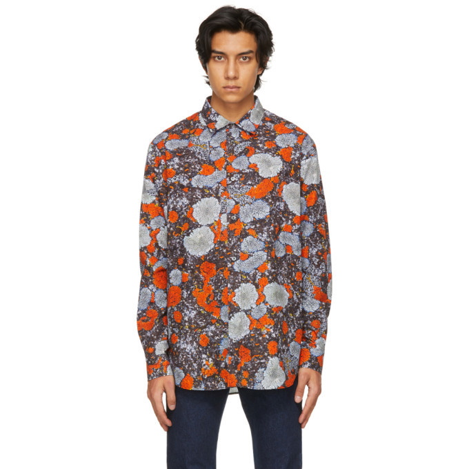 Photo: MCQ Blue and Orange Relaxed Long Shirt