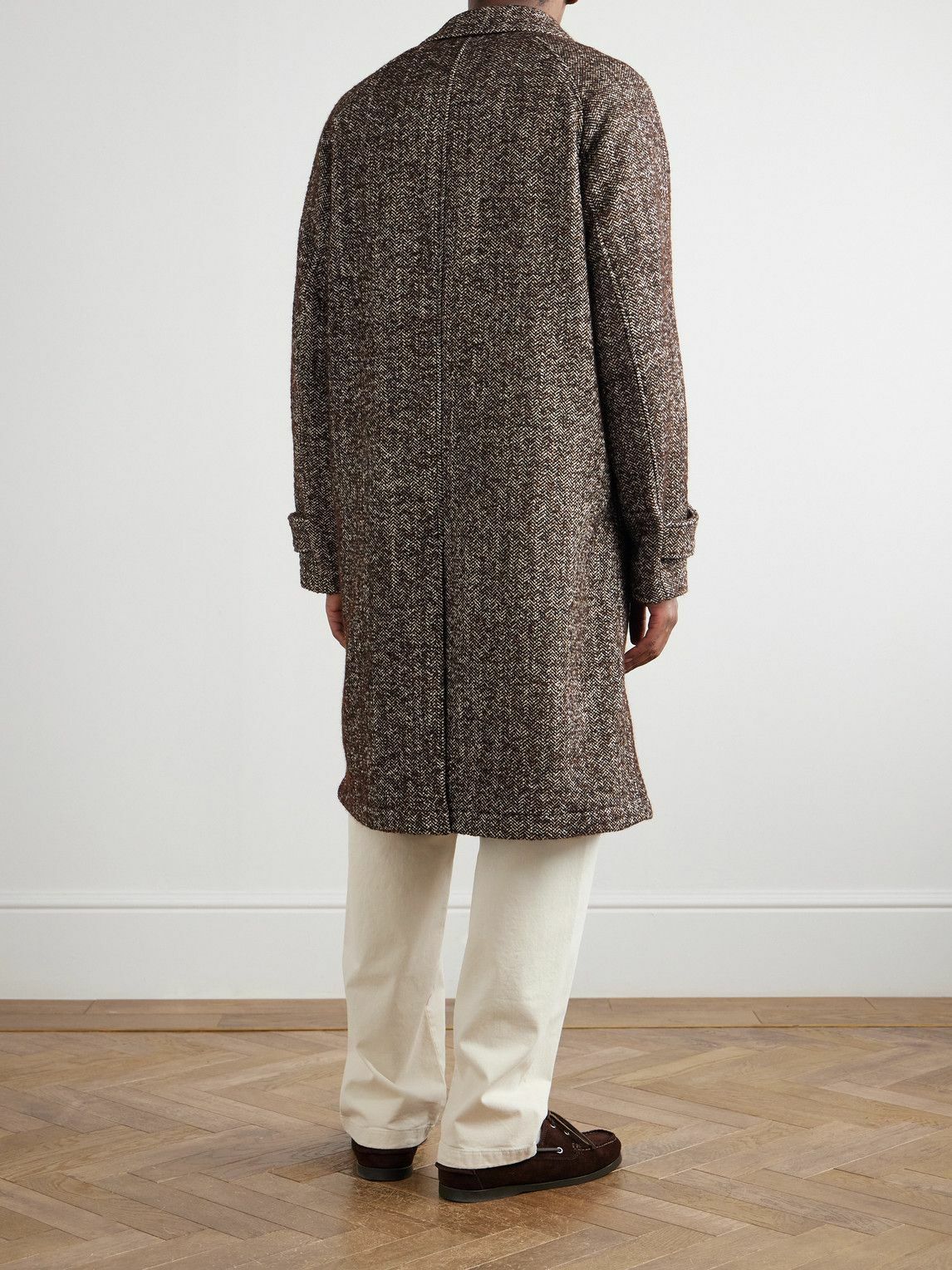 Officine Générale - Hudson Herringbone Woven Coat - Brown