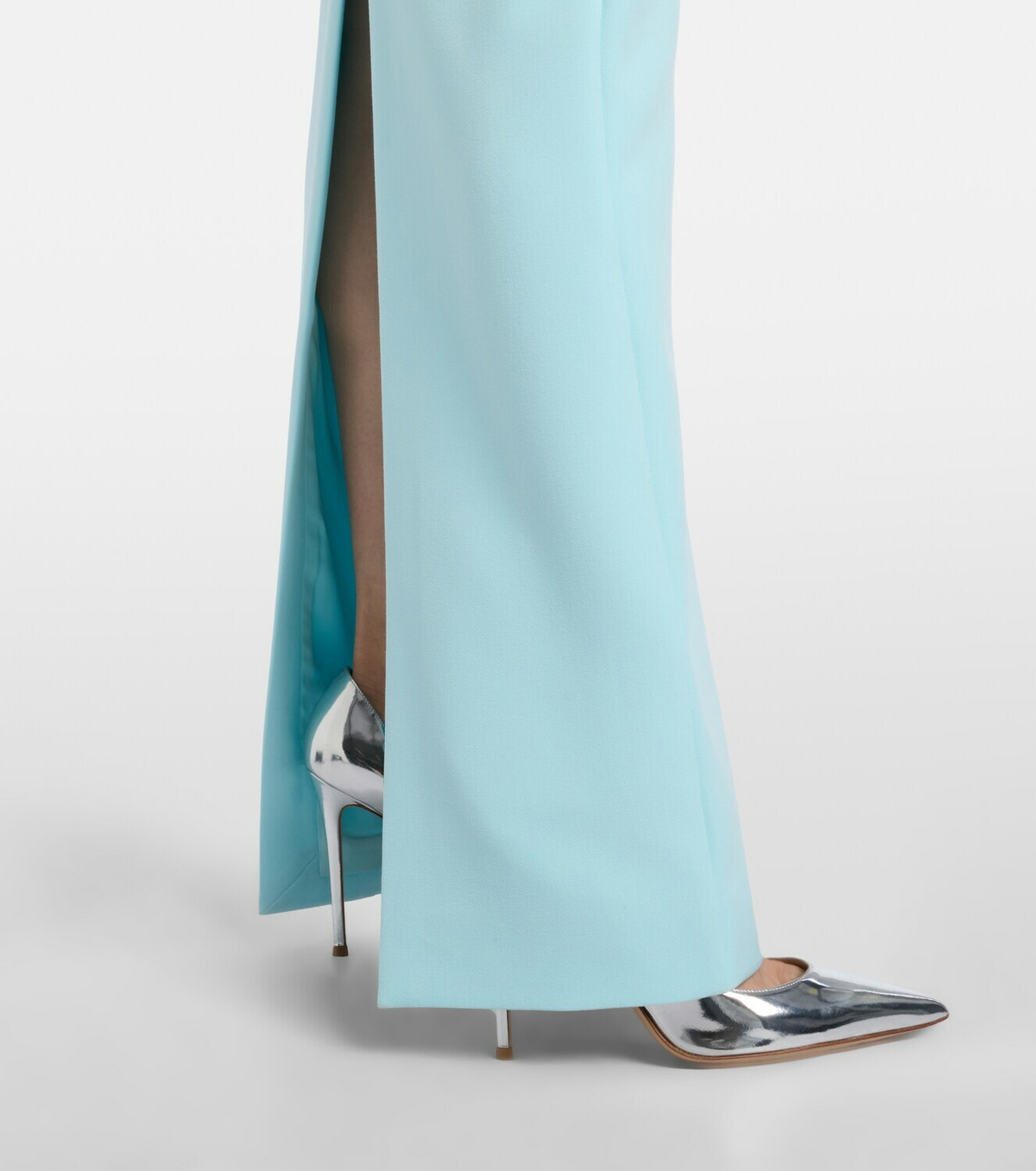 Roland Mouret Floral-appliqué crêpe gown