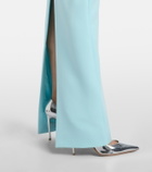 Roland Mouret Floral-appliqué crêpe gown