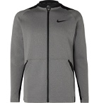 Nike Training - Pro Logo-Print Dri-FIT Zip-Up Top - Gray