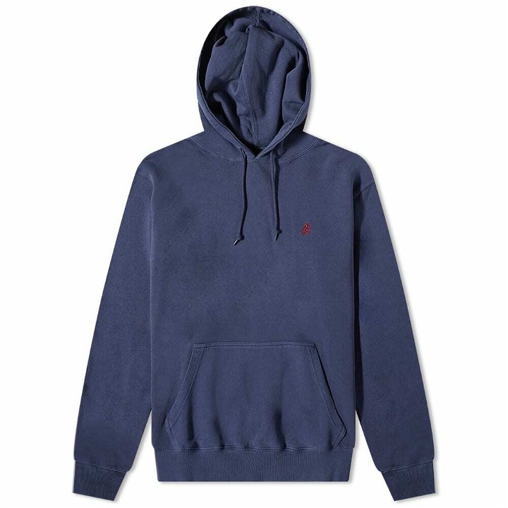 Photo: Gramicci Men's One Point Hoody in Navy Pigment