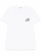 Moncler White Double Logo Patch T-Shirt