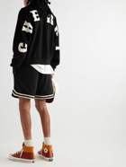 CHERRY LA - Logo-Appliquéd Cotton-Jersey Half-Zip Sweatshirt - Black