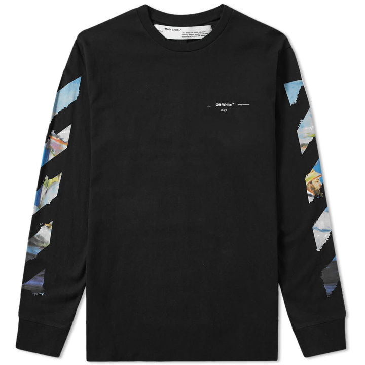 Photo: Off-White Long Sleeve Colour Painting Diagonals Tee Black & Multi