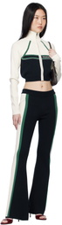 Palm Angels Navy & Off-White Racing Knit Lounge Pants