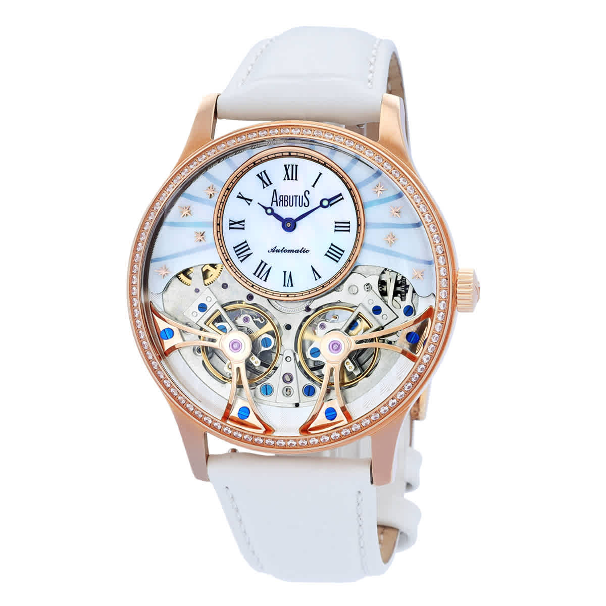 Arbutus Broadway Automatic White Dial Ladies Watch AR1903RMW
