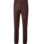 Hugo Boss - Navy Slim-Fit Virgin Wool Suit Trousers - Burgundy