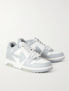 Off-White - Out of Office Leather Sneakers - Gray