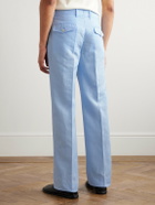 Dolce&Gabbana - Straight-Leg Linen Trousers - Blue