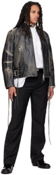 Eytys Black Flux Leather Jacket