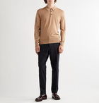 Mr P. - Cashmere and Silk-Blend Polo Shirt - Brown