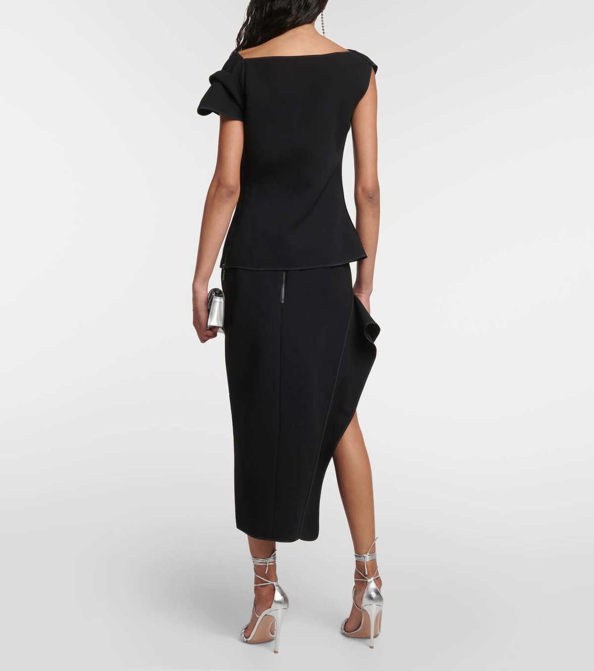 Maticevski Asymmetric crêpe top