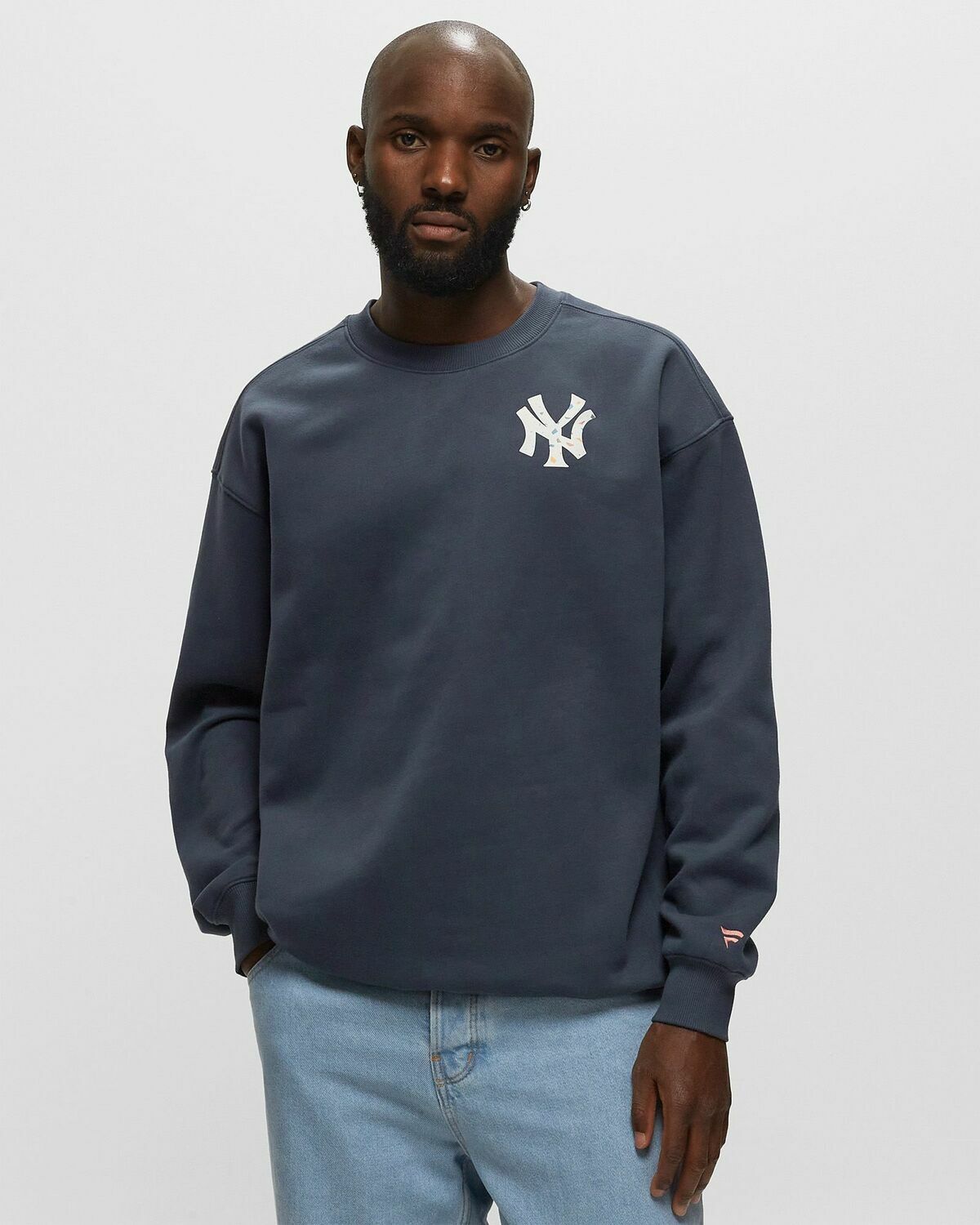 Fanatics Mlb New York Yankees Terrazzo Fleece Crew Sweatshirt Blue Sweatshirts/Team Sweats