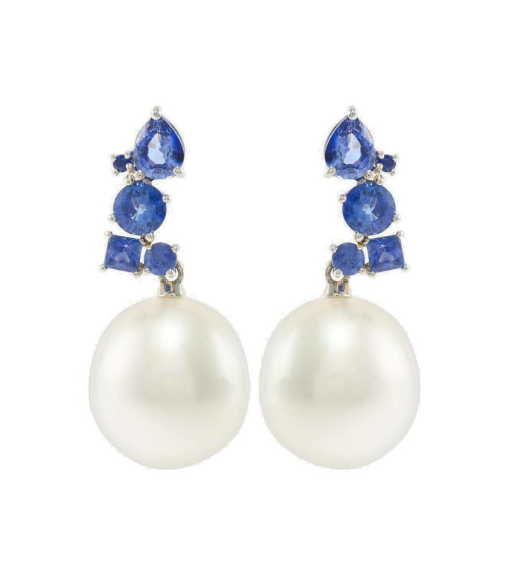 Photo: Bucherer Fine Jewellery Romance 18kt white gold earrings with sapphires and pearls
