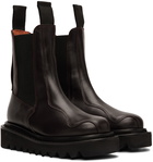 Toga Pulla SSENSE Exclusive Brown Platform Chelsea Boots