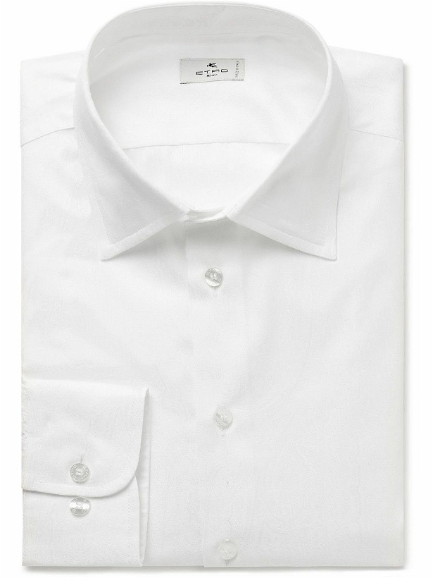 Photo: Etro - Slim-Fit Paisley-Jacquard Cotton Shirt - White
