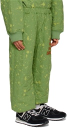 Jellymallow SSENSE Exclusive Kids Green Embroidered Sweatshirt & Lounge Pants Set