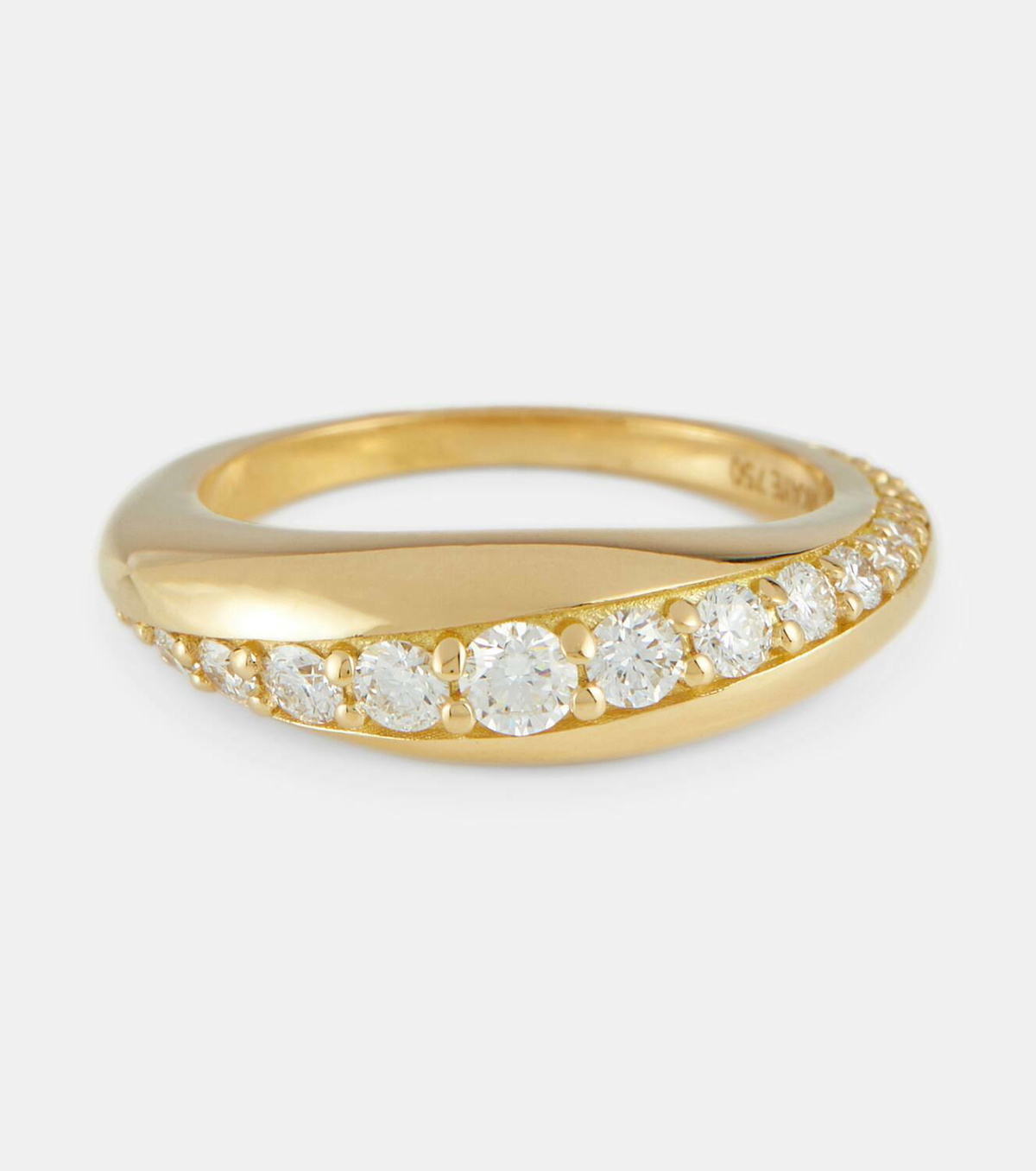 Melissa Kaye Remi 18kt gold ring with diamonds