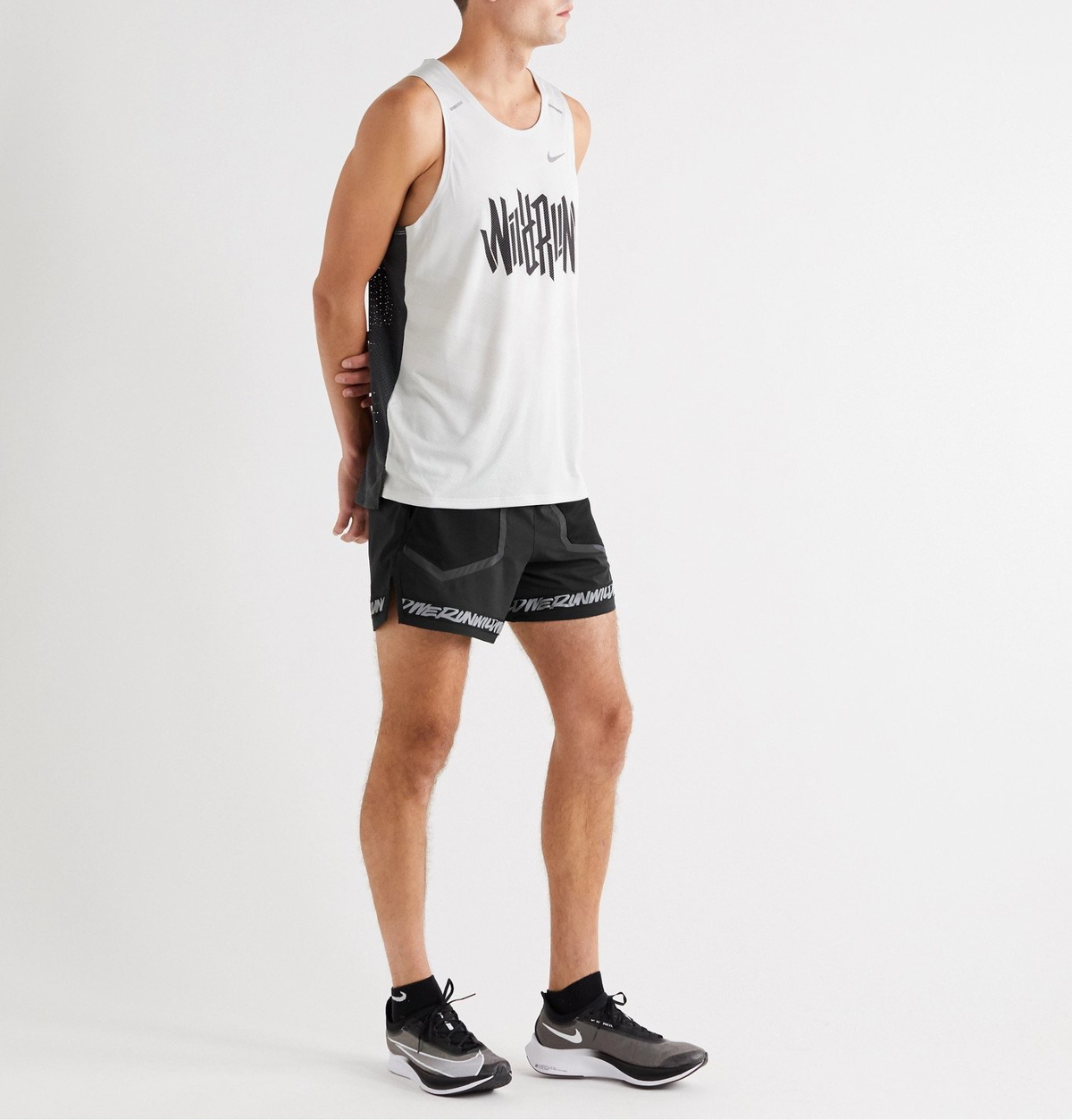 Nike Running - Flex Stride Wild Run Printed Mesh-Panelled Shell Running  Shorts - Black Nike Running