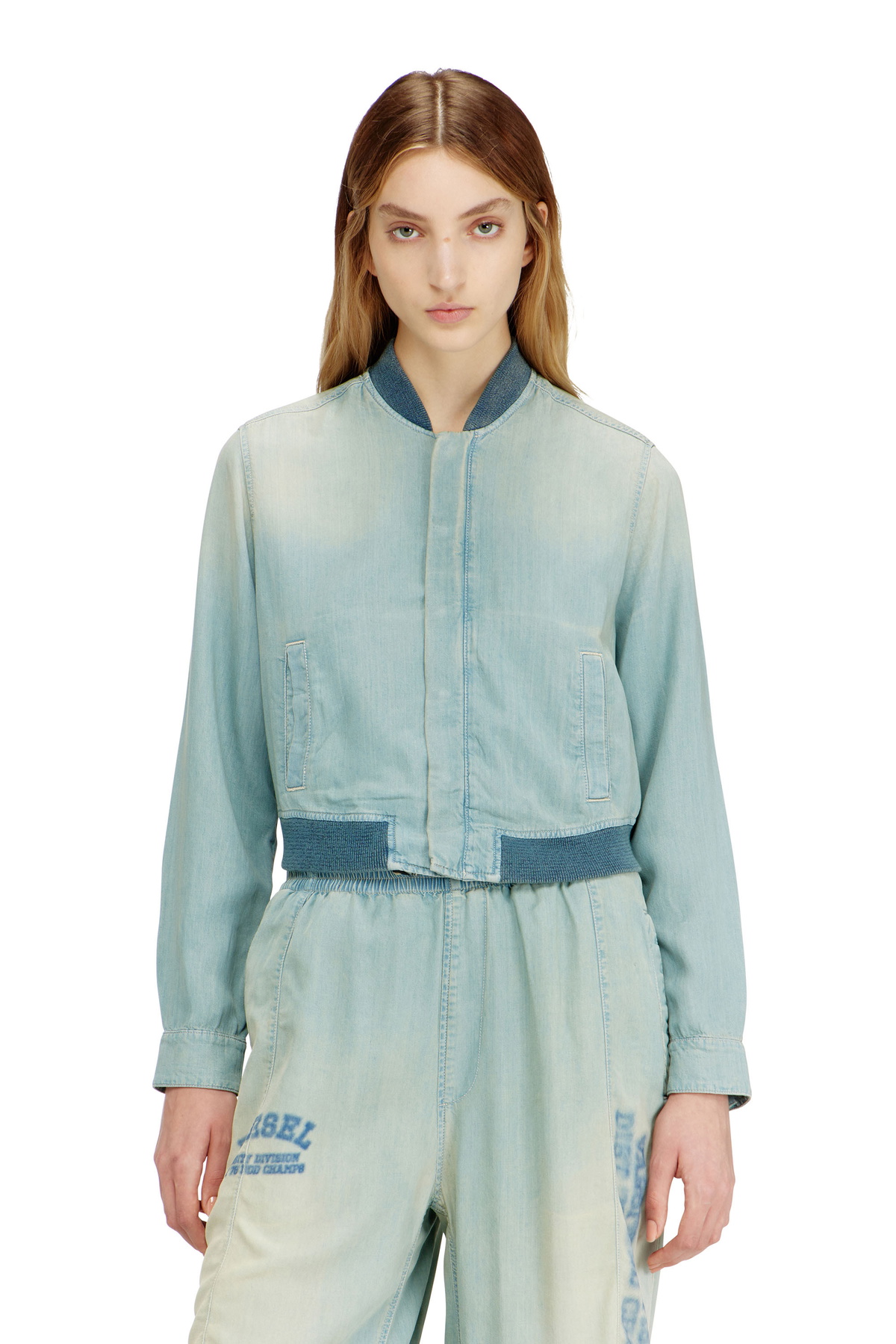 Diesel G Kamila Jacket Beige Bomber Jackets Diesel