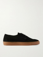 Mr P. - Larry Suede Boat Shoes - Black