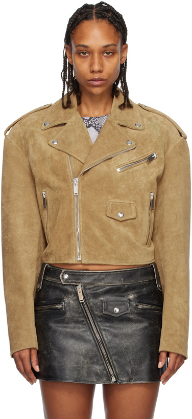 Photo: HALFBOY Khaki Chiodo Suede Jacket