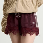 Adidas Women's Firebird Satin Lace Track Short in Maroon