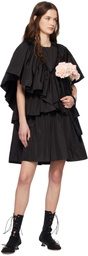 Simone Rocha Black Short Ruffle Minidress